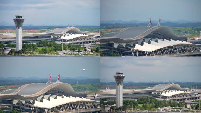 4K长沙黄花国际机场T2航站楼延时空镜
