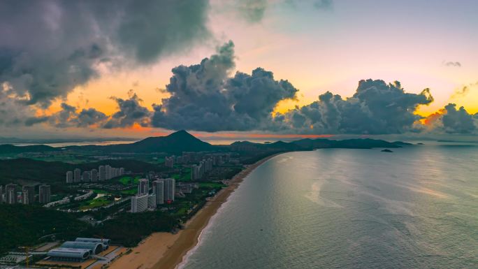 大海日出 阳江十里银滩