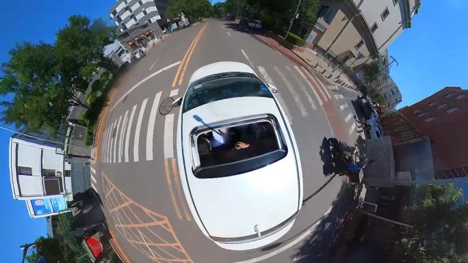 360度车辆行驶城市街道