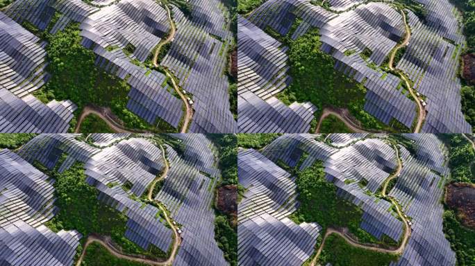 新能源太阳能风力发电航拍
