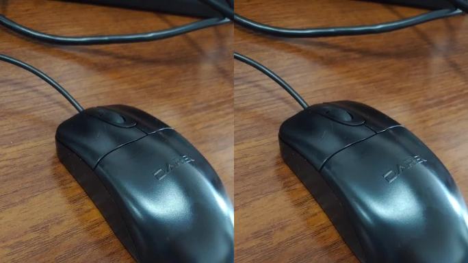 办公桌 电脑 鼠标 黑色