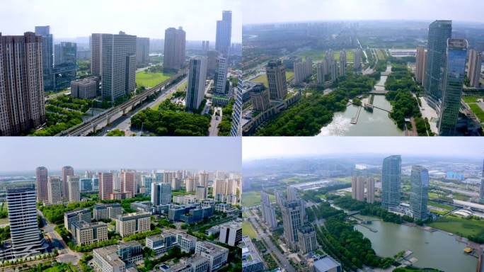 「有版权」航拍昆山花桥城市建筑合集4K