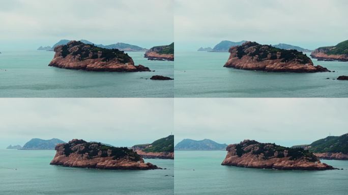 4K航拍海岛自然风光 温州南麂列岛