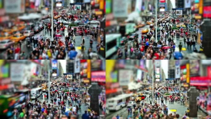 繁忙的都市交通的时报广场
