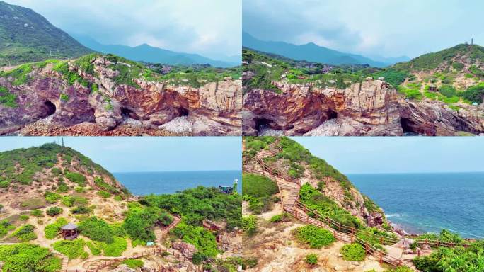 深圳鹿嘴山庄海边风景航拍