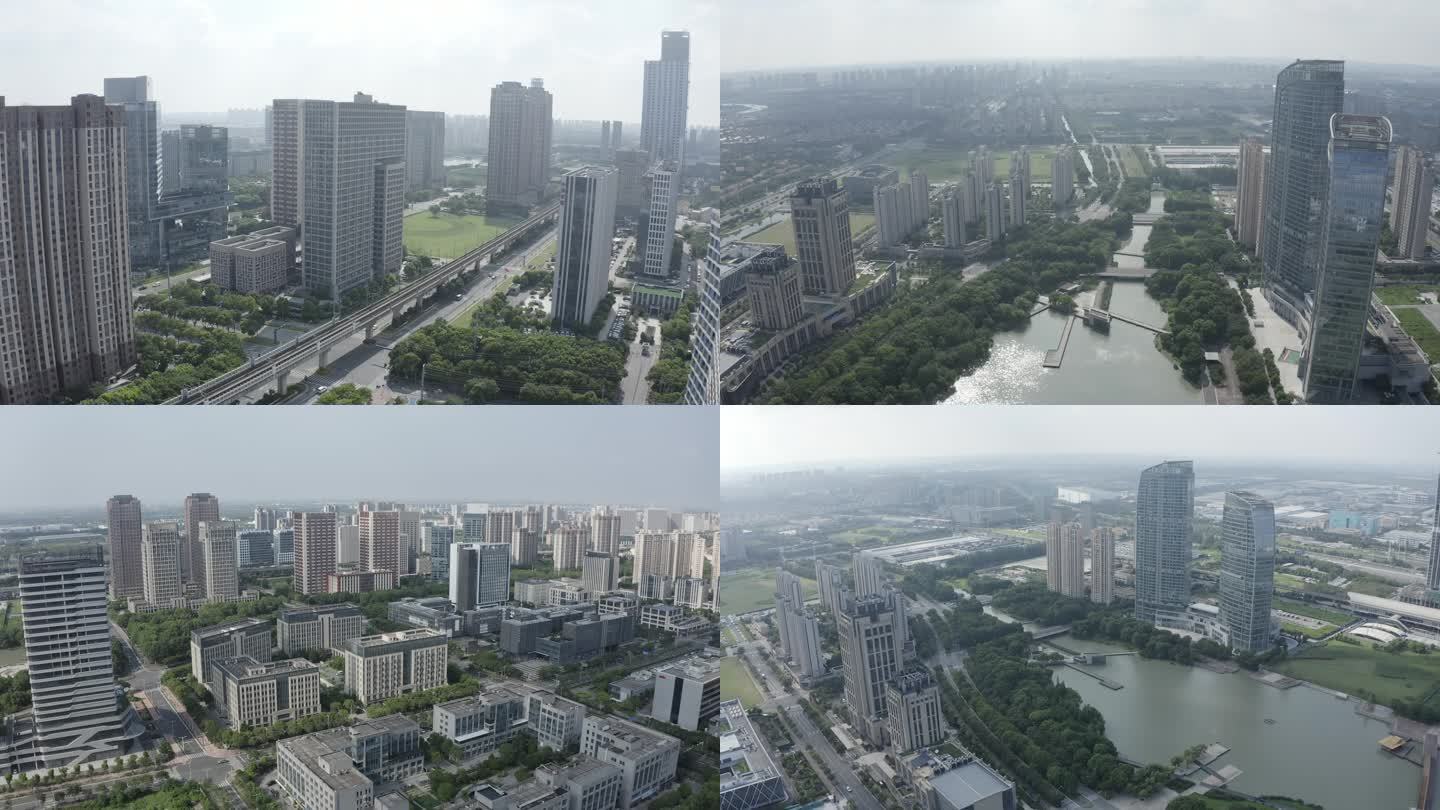 原创航拍LOG3昆山花桥城市建筑合集4K