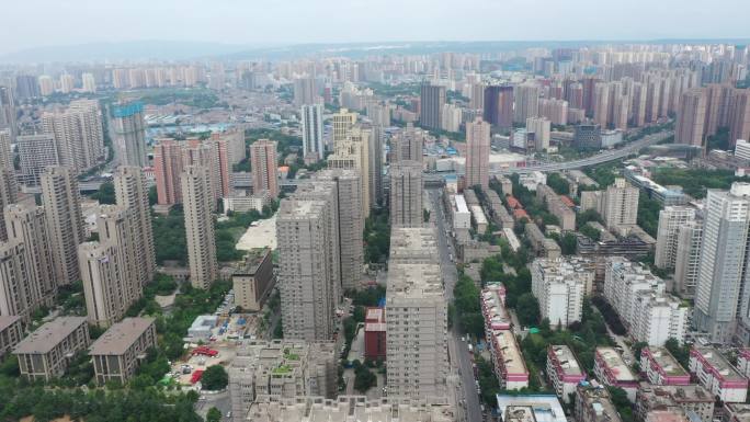 城市鸟瞰空景