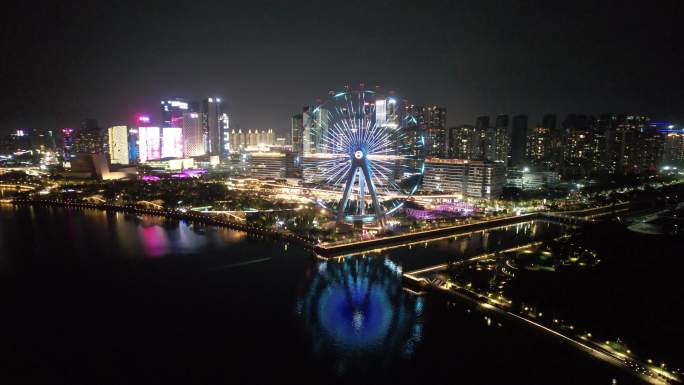 摩天轮夜景