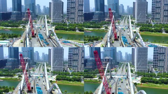 建设中的前海桂湾河桥