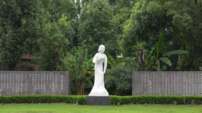 航拍护士学校医院南丁格尔雕塑雕像誓言实拍