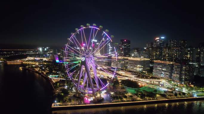 摩天轮夜景