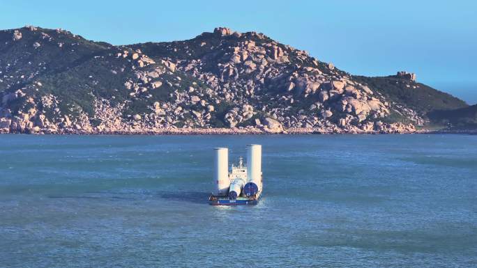 4K航拍海上氢能源 温州南麂列岛