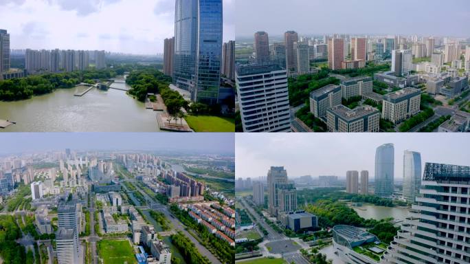 「有版权」航拍昆山花桥城市建筑合集4K4