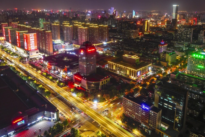 城市夜景 车流延时摄影 警示教育素材