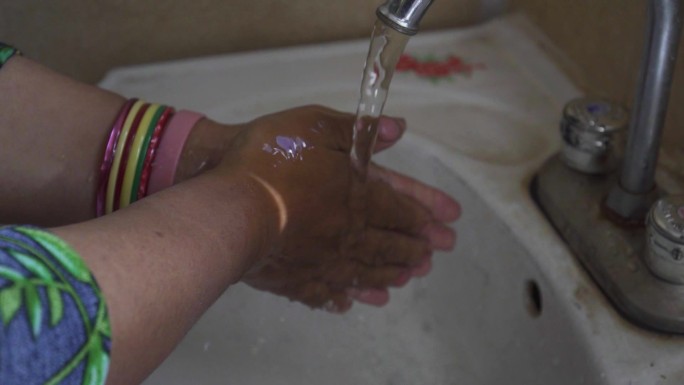 洗手 村妇女 女性 消毒 七步洗手法