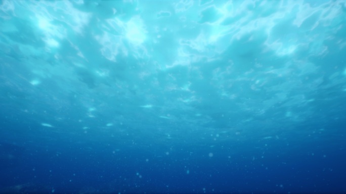 4k梦幻蓝色水下波光穿梭背景
