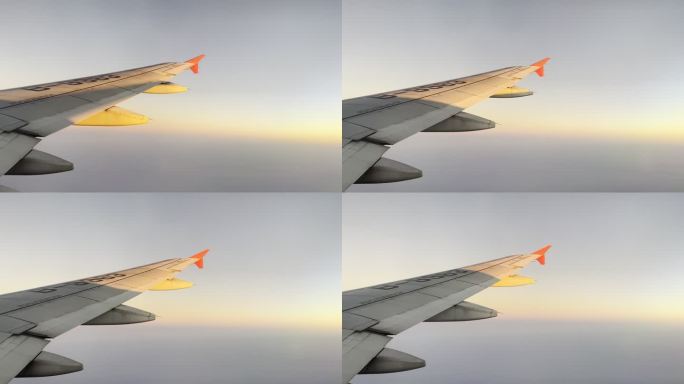 飞机内俯瞰白云