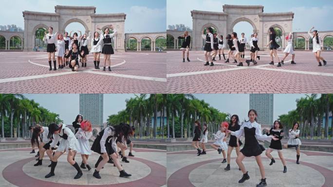 潮流女团跳韩式街舞