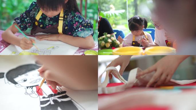 老师教小孩子练习画画
