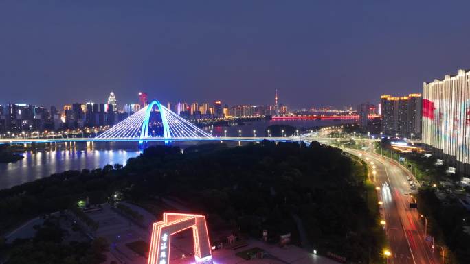 临沂滨河 祊河通达路桥宣传片 航拍延时