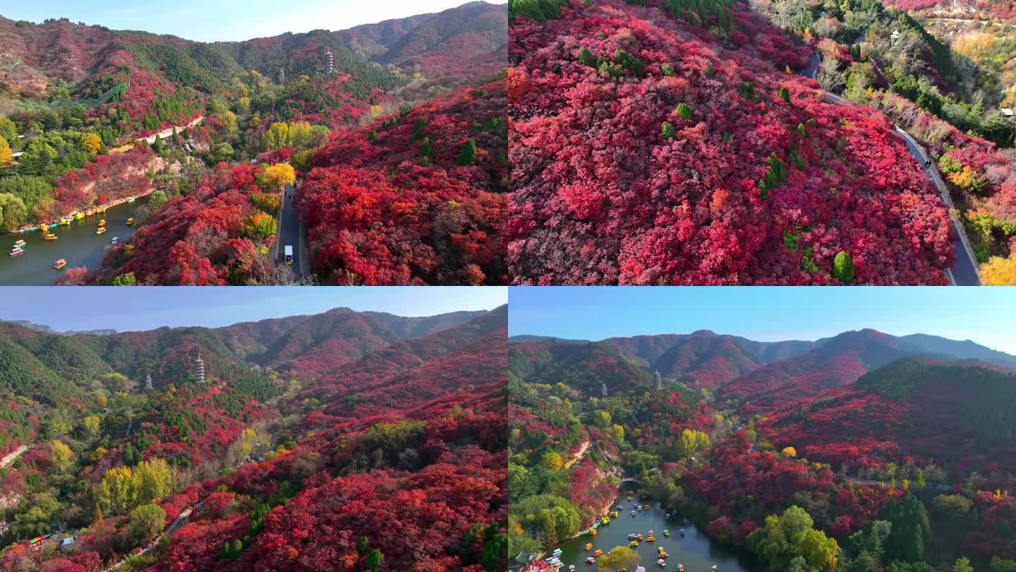 济南红叶谷航拍