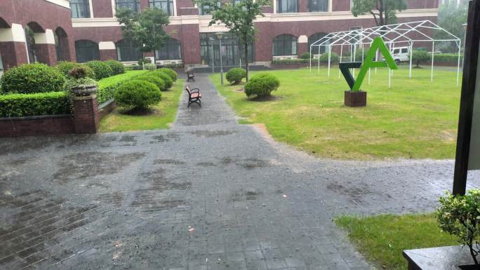 下雨 看路 撑伞 走路 地面