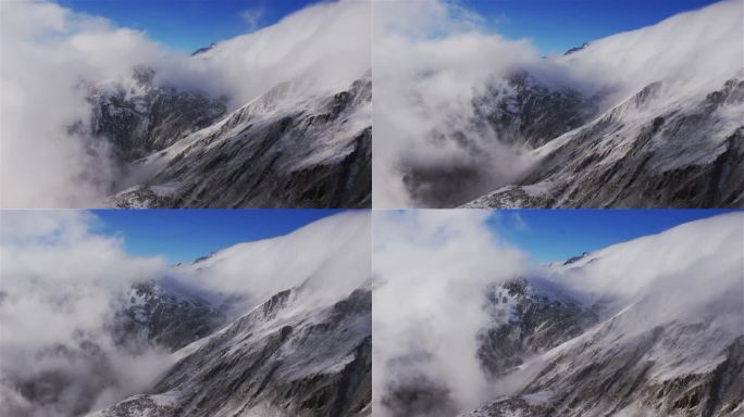 四川甘孜州卧龙巴朗山云海风景区湖泊风光