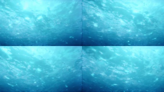 4k梦幻蓝色水下波光背景