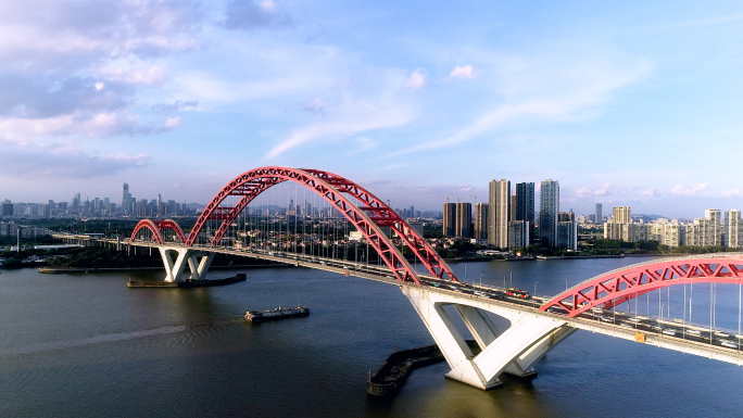 广州新光大桥航拍4k视频