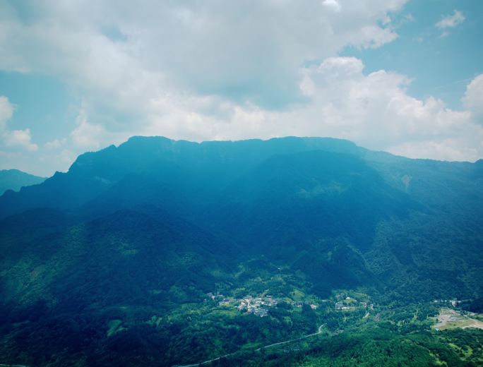 瓦屋山桌山航拍延时 雅安风光素材 宣传片