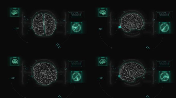 大脑HUD科技界面展示素材