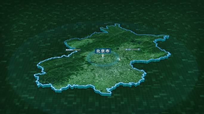 4K大气北京市面积人口区位基本信息展示