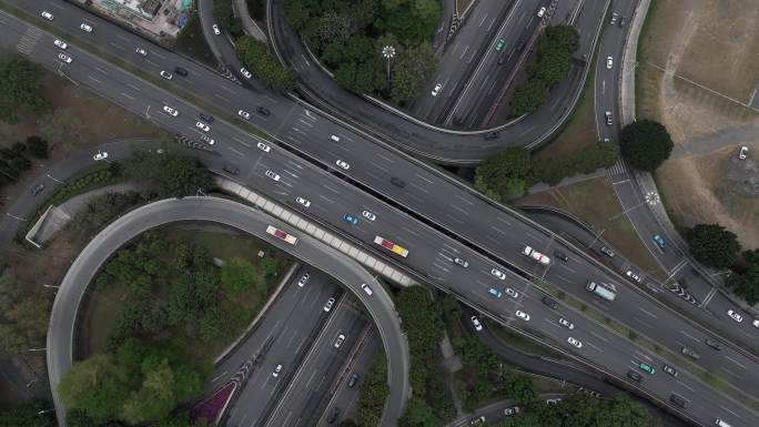 琶洲岛新港东路科韵南路立交车水马龙