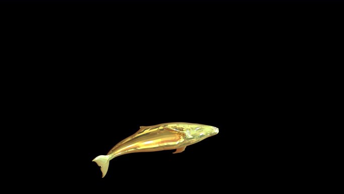 金鱼 金色材质  鲸鱼 鱼 鱼游动画