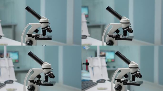专业研究实验室的科学显微镜