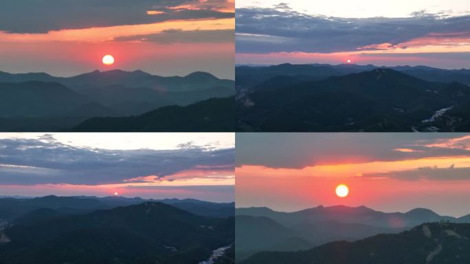 日落西山 晚霞 火烧云 落日