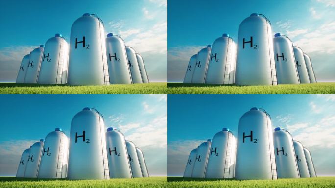 氢气清洁能源生态未来替代概念环保技术蓝天燃料箱