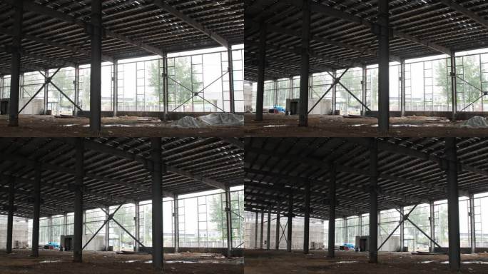 现代化钢结构工厂建造中