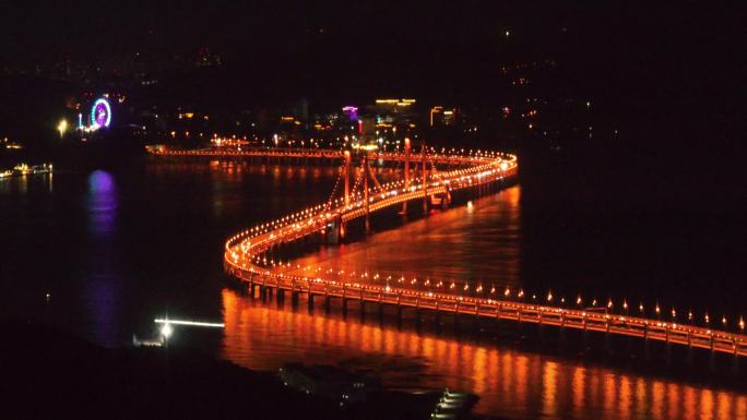 大连星海湾大桥夜景