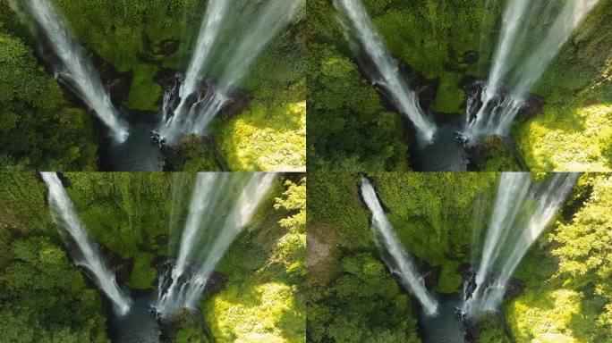 美丽的热带瀑布印度尼西亚巴厘.