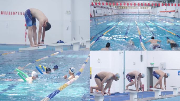 游泳 专业游泳 泳池训练 学生游泳训练