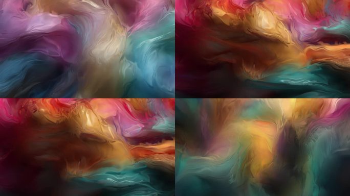 抽象彩带水彩色彩