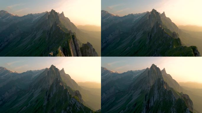 Schaefler altenalptuermme山脊瑞士Alpstein，appenzell In