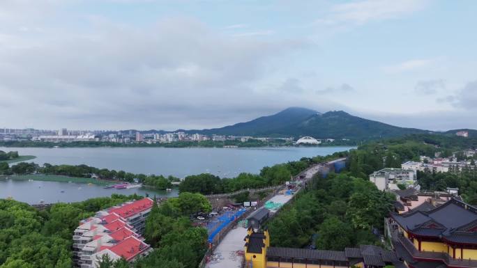 南京玄武湖鸡鸣寺雨后天晴4K高清素材