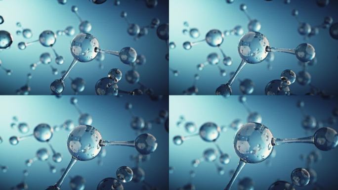 微观氢分子三维动画