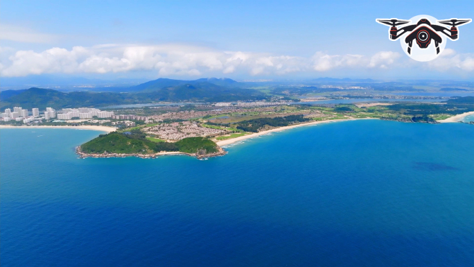 航拍海大海海洋沙滩海边