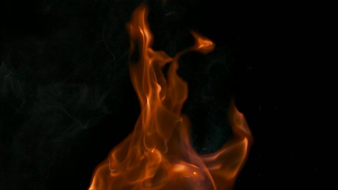 火苗升格慢镜头烈焰高速拍摄火焰素材火花