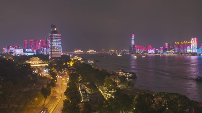 武汉城市天际线夜景