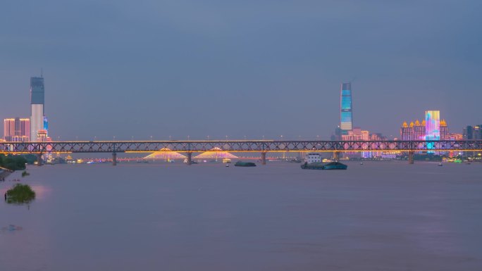 武汉城市天际线夜景