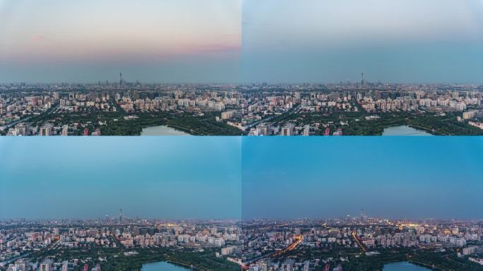 北京大景日转夜
